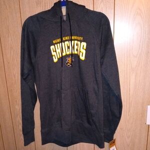 Wichita State Shockers Hoodie Mens Med Black Pullover College Logo NWT